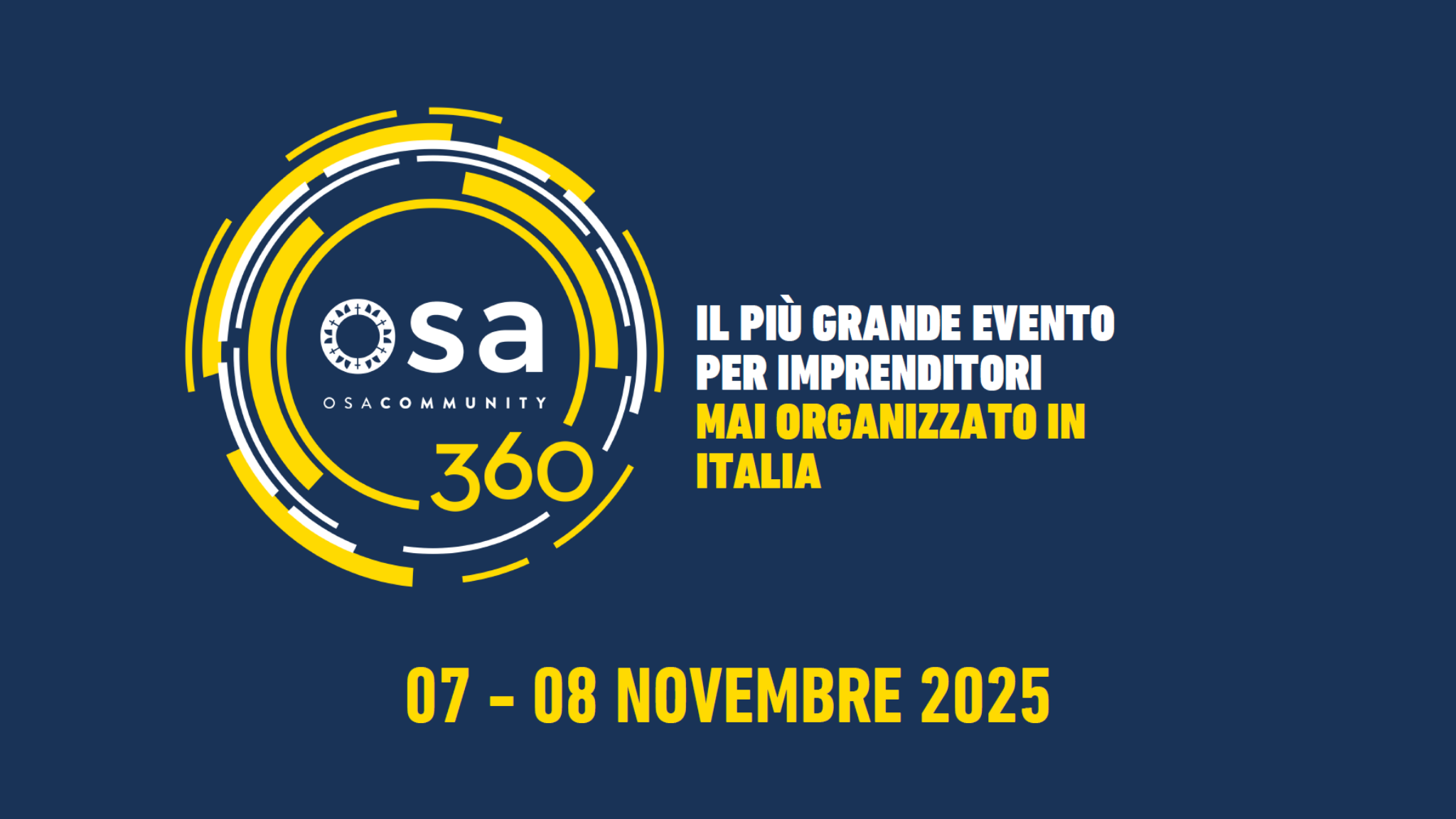 Parteciperò a OSA360 – Il più grande evento per imprenditori in Italia!